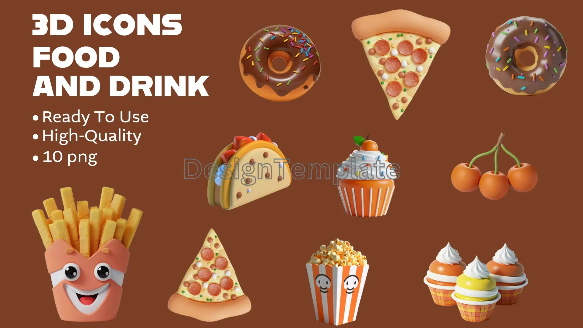 Food and Drinks 3D Elements Pack